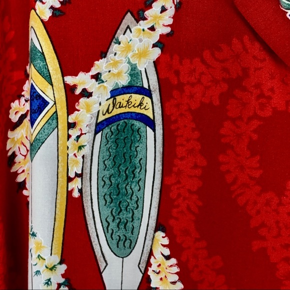 VTG Diamond Head Hawaiian Shirt Reds EUC - XL - Picture 4 of 7